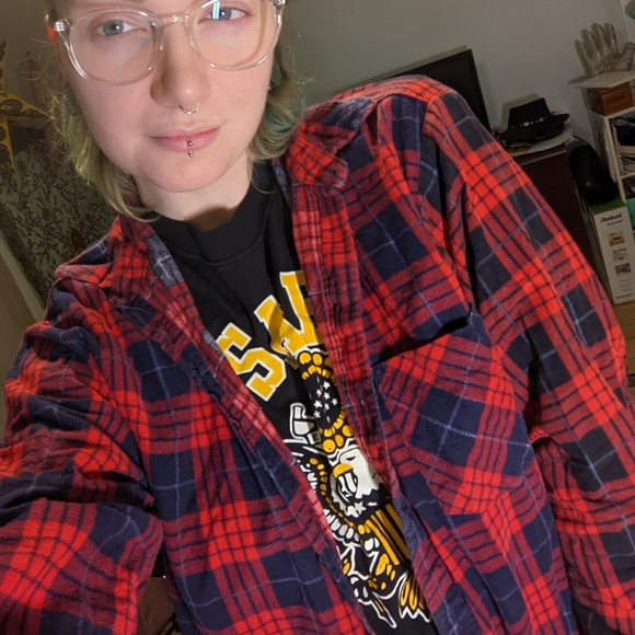 Vintage flannel long sleeve xl hiking outdoors shirt button down - Picture 3 of 5